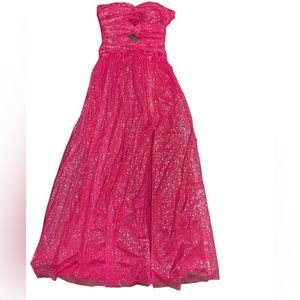 Hailey Logan Prom / Formal Maxi Dress, Pink & Gold, Size 5/6, Used